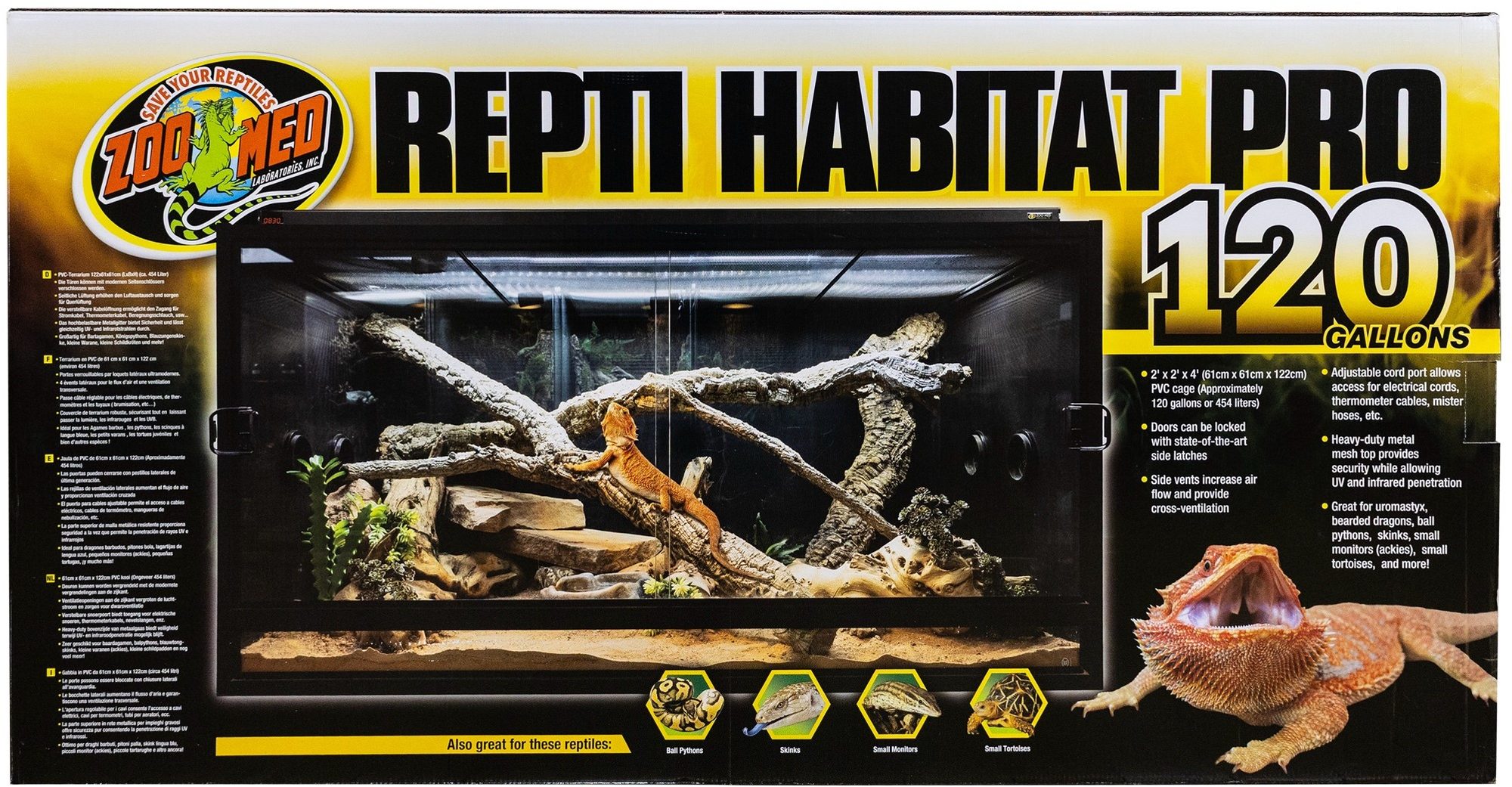 NT-120 Repti Habitat Pro 120 – terariu profesional Zoo Med, 121 × 61 × 61 cm NT-120 Repti Habitat Pro 120 – terariu profesional Zoo Med, 121 × 61 × 61 cm - Imagine 1